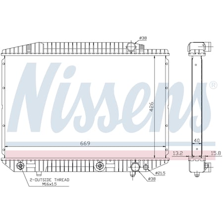 Nissen Radiator, 62727A 62727A